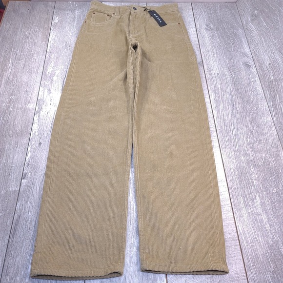 Motel Pants - Motel Parallel Trouser Cord Women Size Medium Sand Beige Wide Leg Corduroy Pants